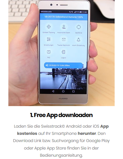 Swisstrack App erspart SMS-Programmierung