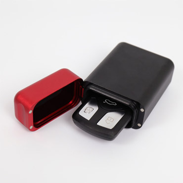 ECENCE 1x RFID extra kleine Keyless Go Schutz Autoschlüssel Tasche RFID Abschirmung Diebstahl Schutzhülle Schwarz 13010304